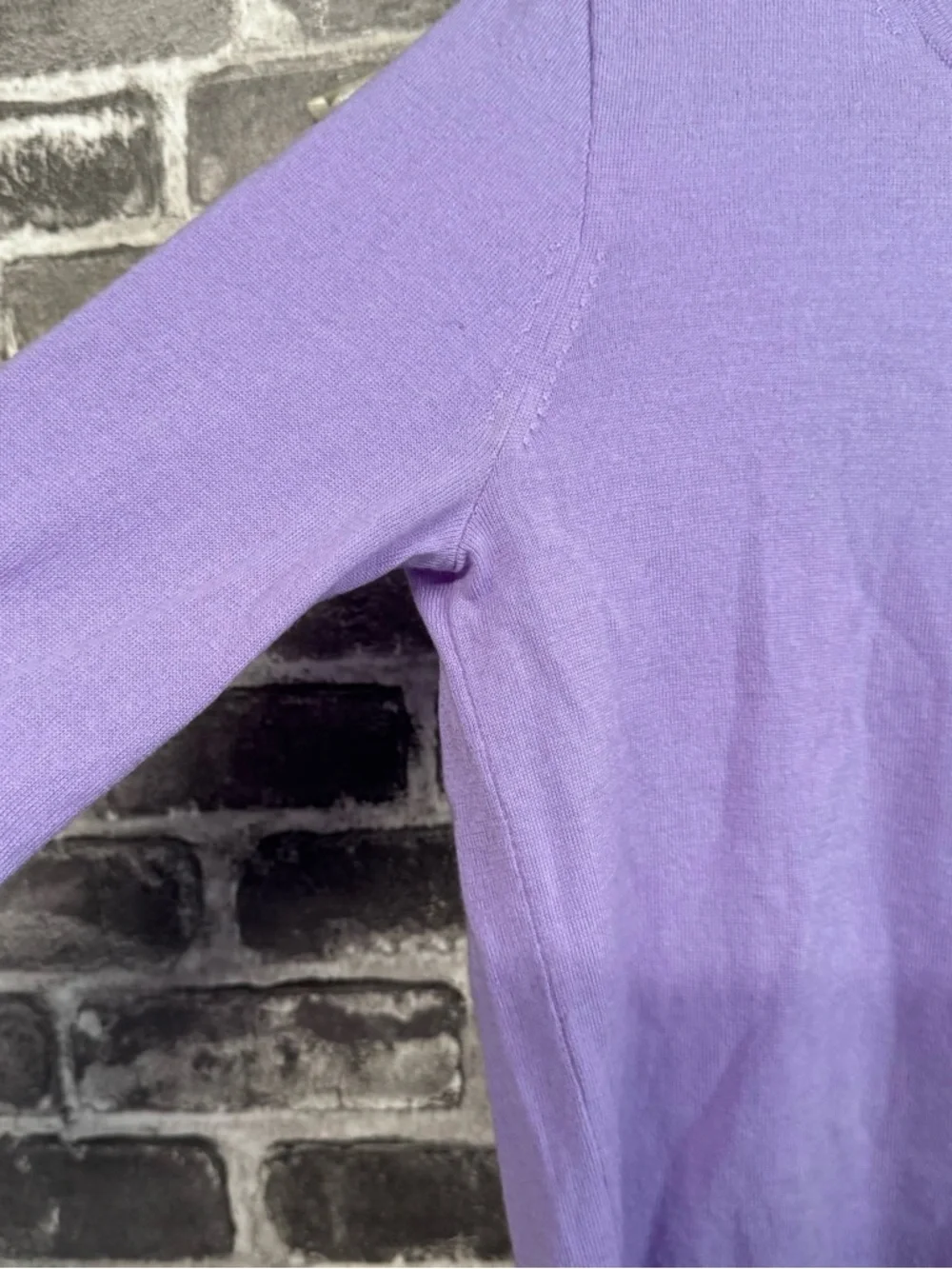J. Crew Halle crewneck sweater Hampton purple merino wool
